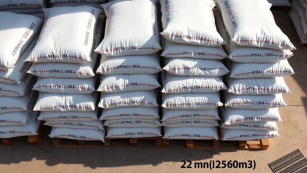 Hur många säckar betong får plats på en pall